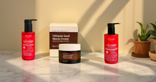 Ultimate Korean Skincare Trio: Snail Mucin Cream, Triple Collagen Essence & Firming Toner for Radiant, Youthful Glow