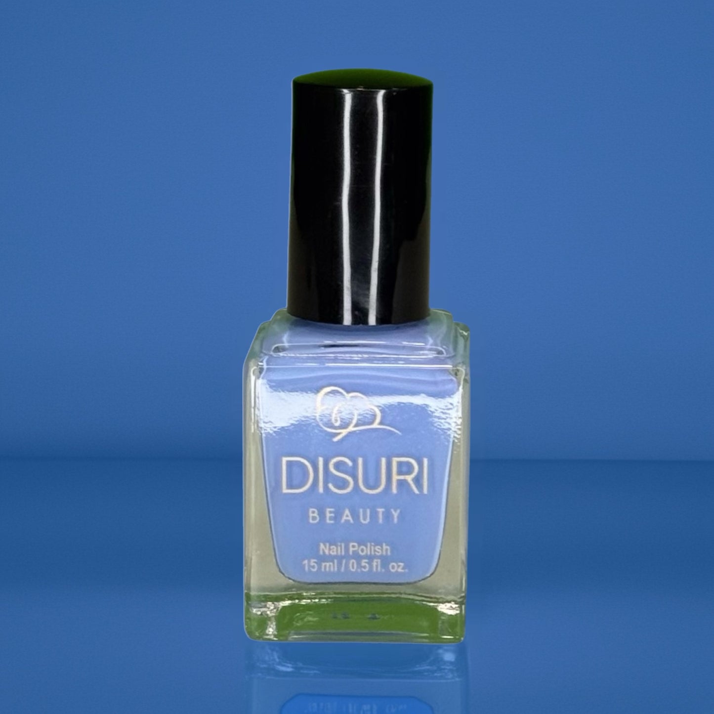 DISURI Beauty Vegan Nail Polish – Violet Skies (#829FDC Lavender Gloss, 15 ml)