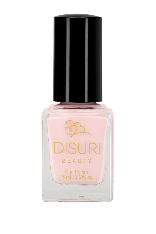 DISURI Beauty Vegan Nail Polish – Baby Pink Skirt (#F9D6DC Soft Pink Gloss, 15 ml)