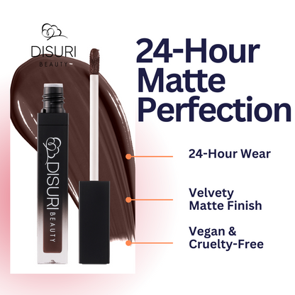 DISURI Beauty Liquid Lipstick - Midnight Mocha