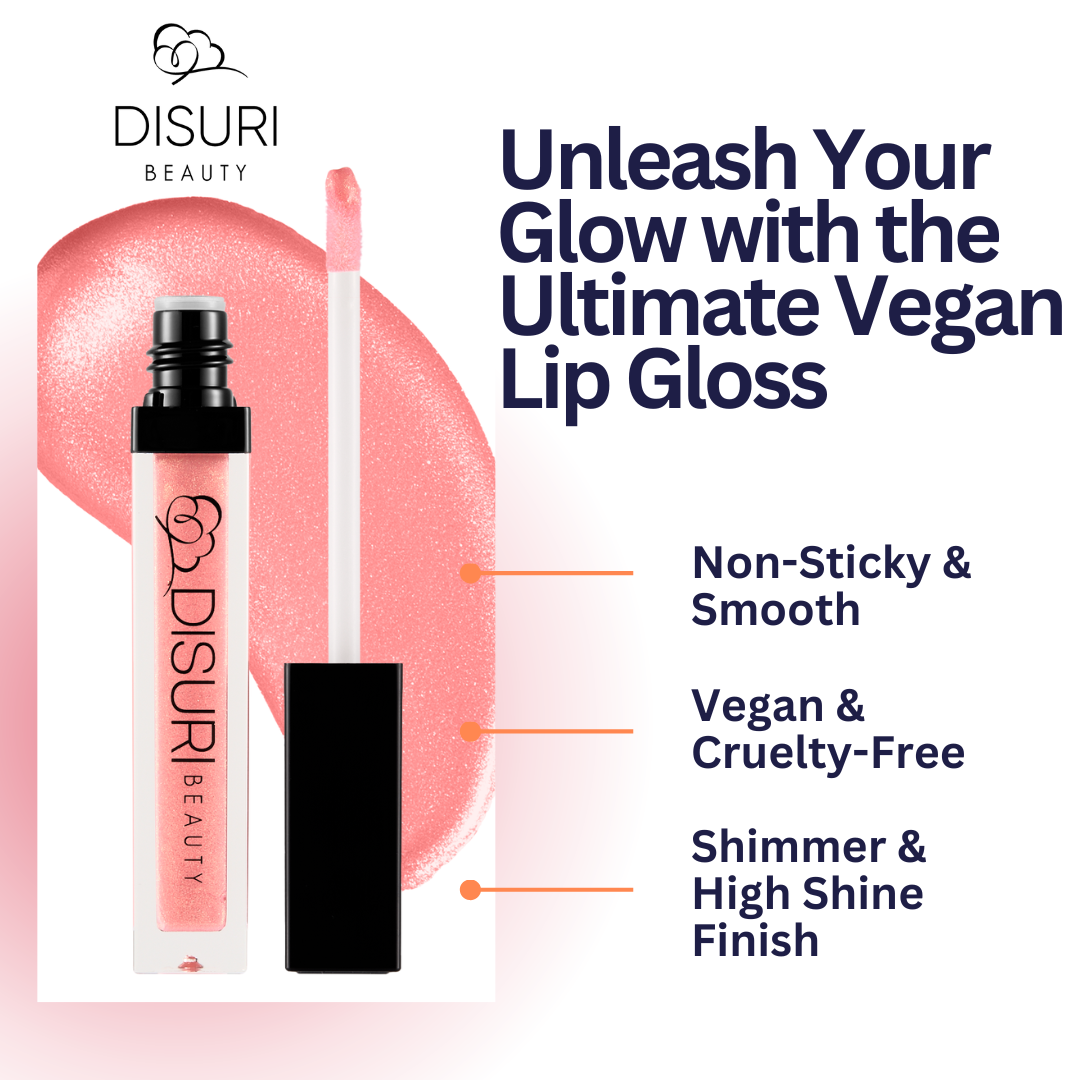 DISURI Beauty Shimmer Lip Gloss - Baby Sue