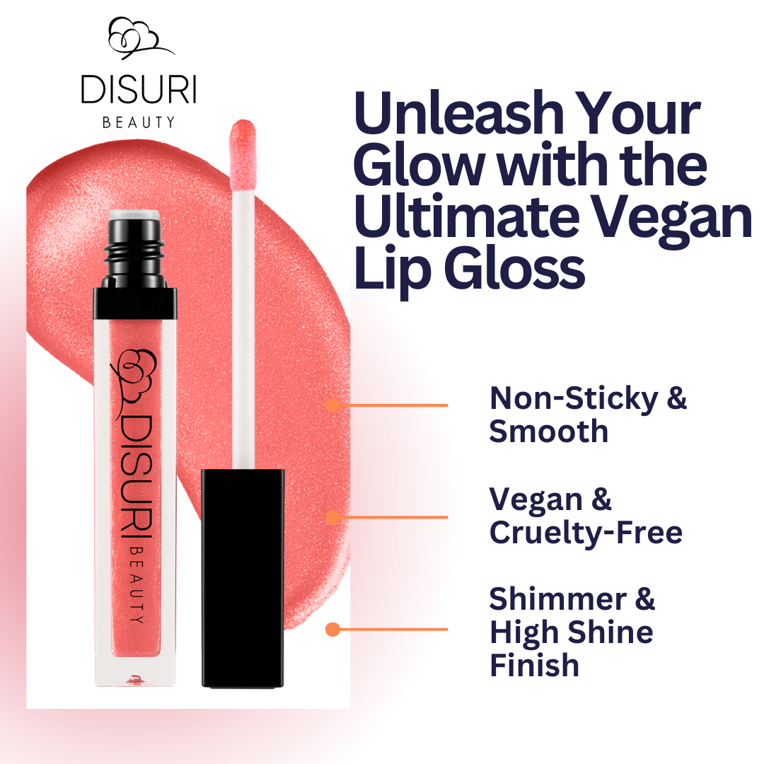 DISURI Beauty Shimmer Lip Gloss - Champagne Kiss