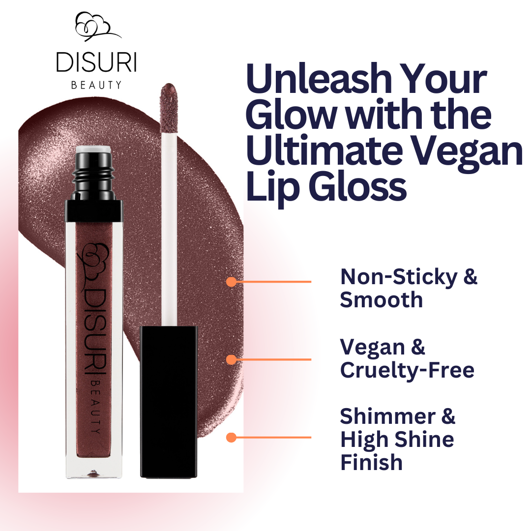 DISURI Beauty Shimmer Lip Gloss - Cinnamon Kiss