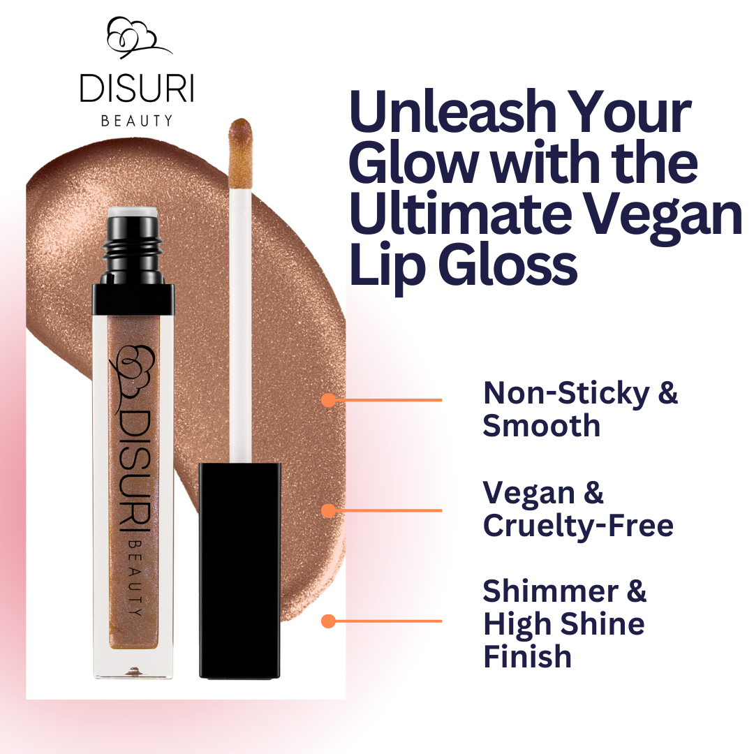 DISURI Beauty Shimmer Lip Gloss - Honey Goddess