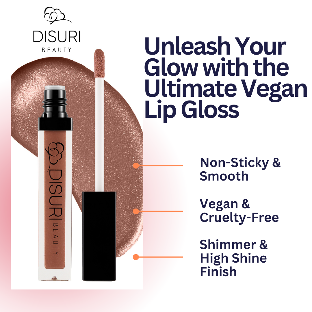 DISURI Beauty Shimmer Lip Gloss - Honeybun