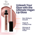 DISURI Beauty Shimmer Blast Lip Gloss - Never Send Nudes (S65)