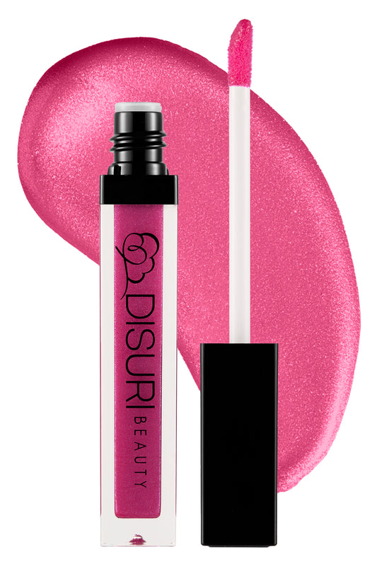 DISURI Beauty Shimmer Lip Gloss - Pink Candy