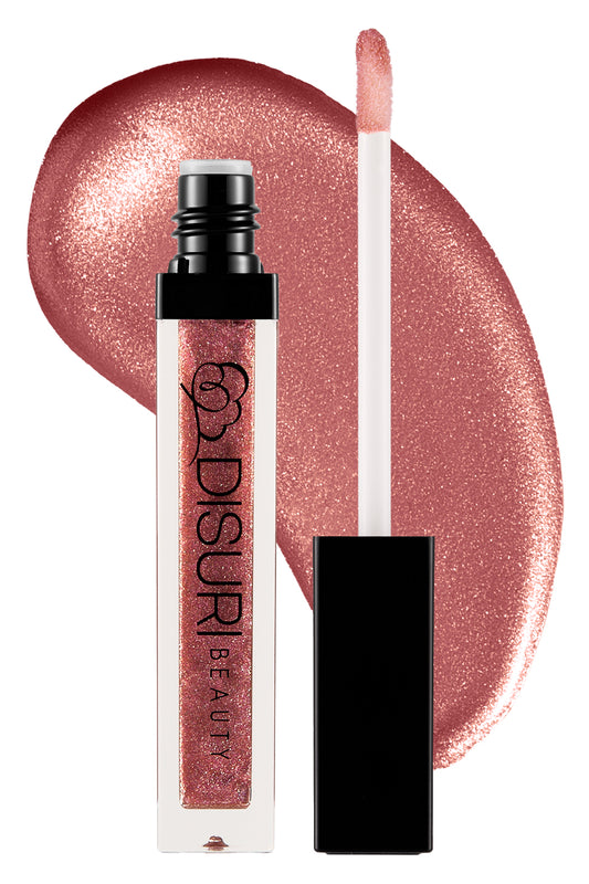 DISURI Beauty Shimmer Lip Gloss - Rosé All Day