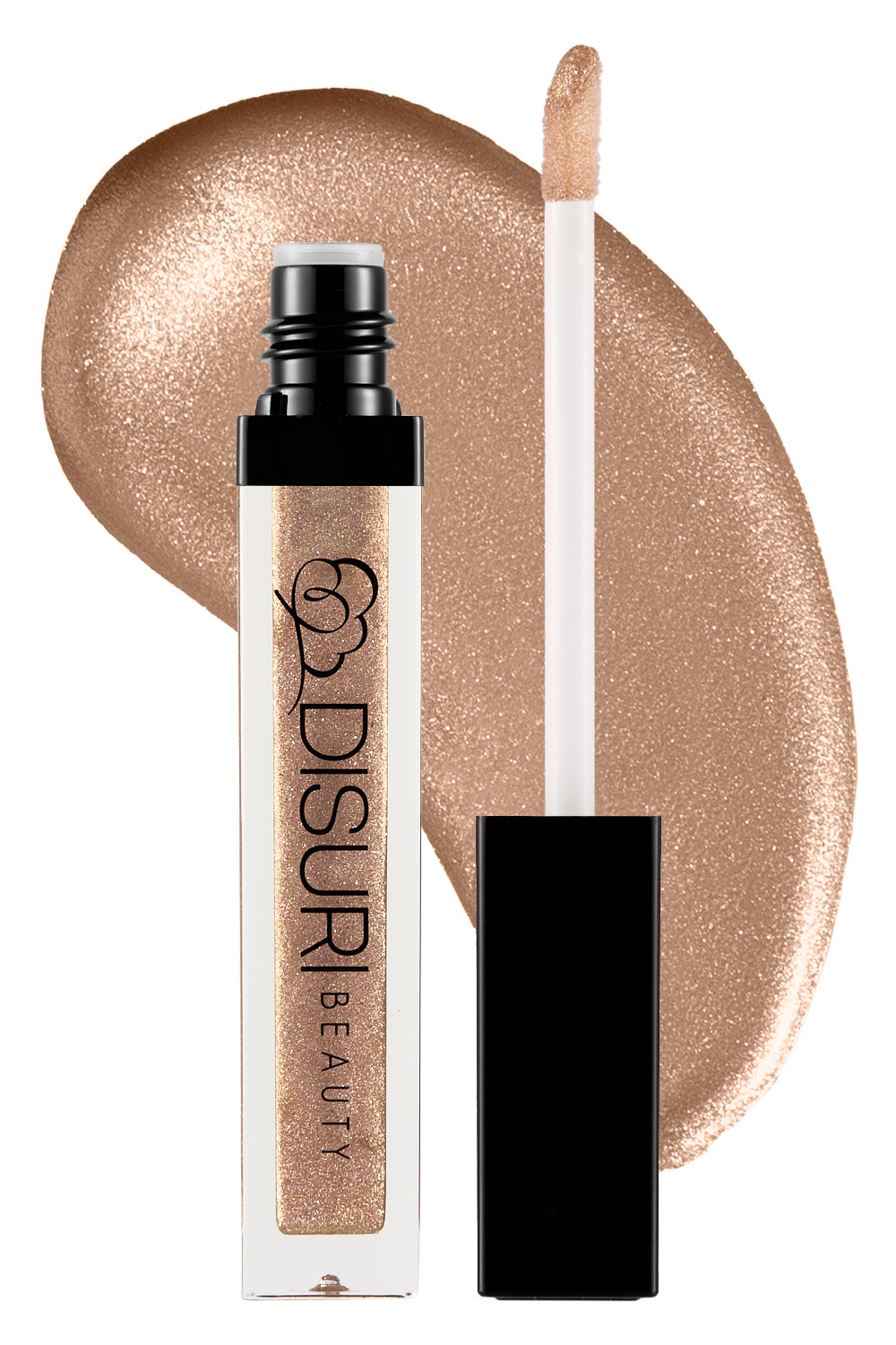 DISURI Beauty Shimmer Lip Gloss - Pink Gold