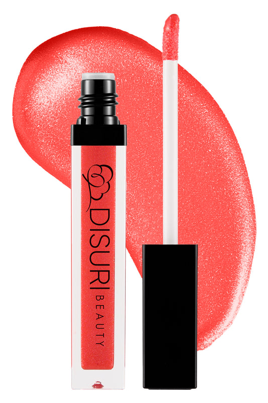 DISURI Beauty Shimmer Lip Gloss - Sunset Glow