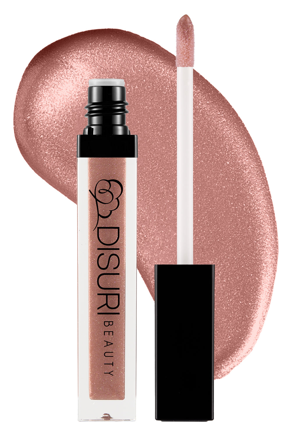 DISURI Beauty Shimmer Lip Gloss - Never Send Nudes