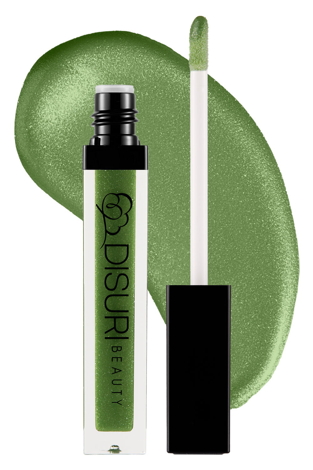 DISURI Beauty Shimmer Lip Gloss - Green Crush