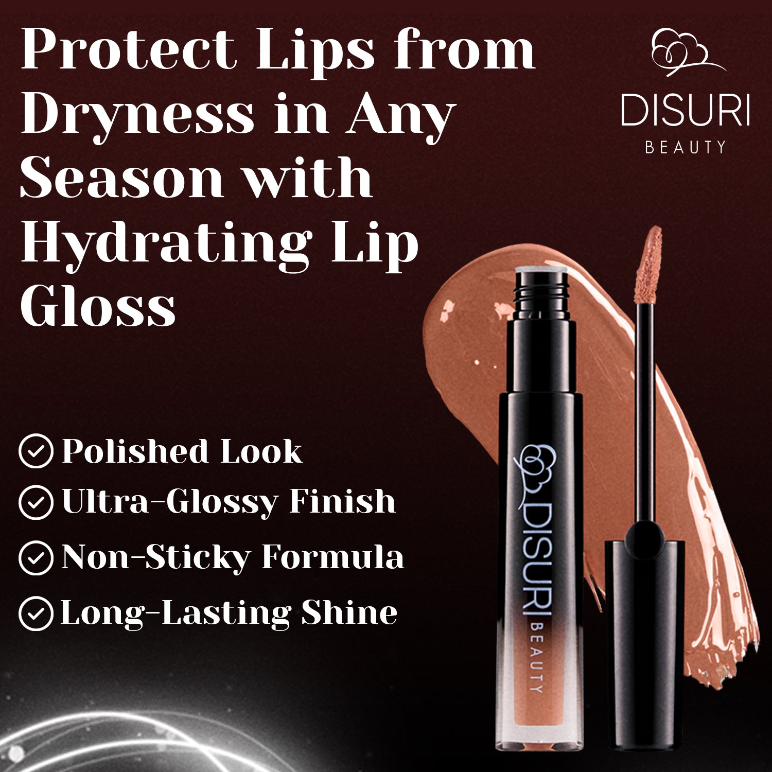 DISURI Beauty Glossy Blast Lip Gloss - Light Sauce