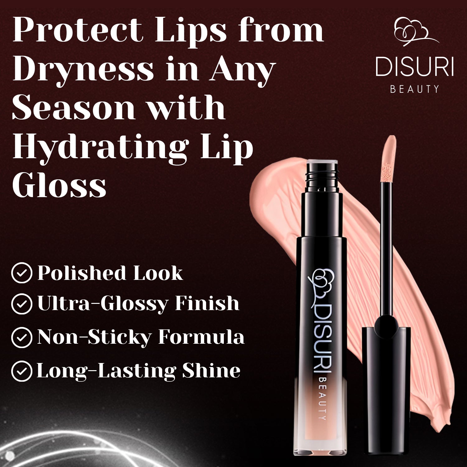 DISURI Beauty Glossy Blast Lip Gloss - Lola