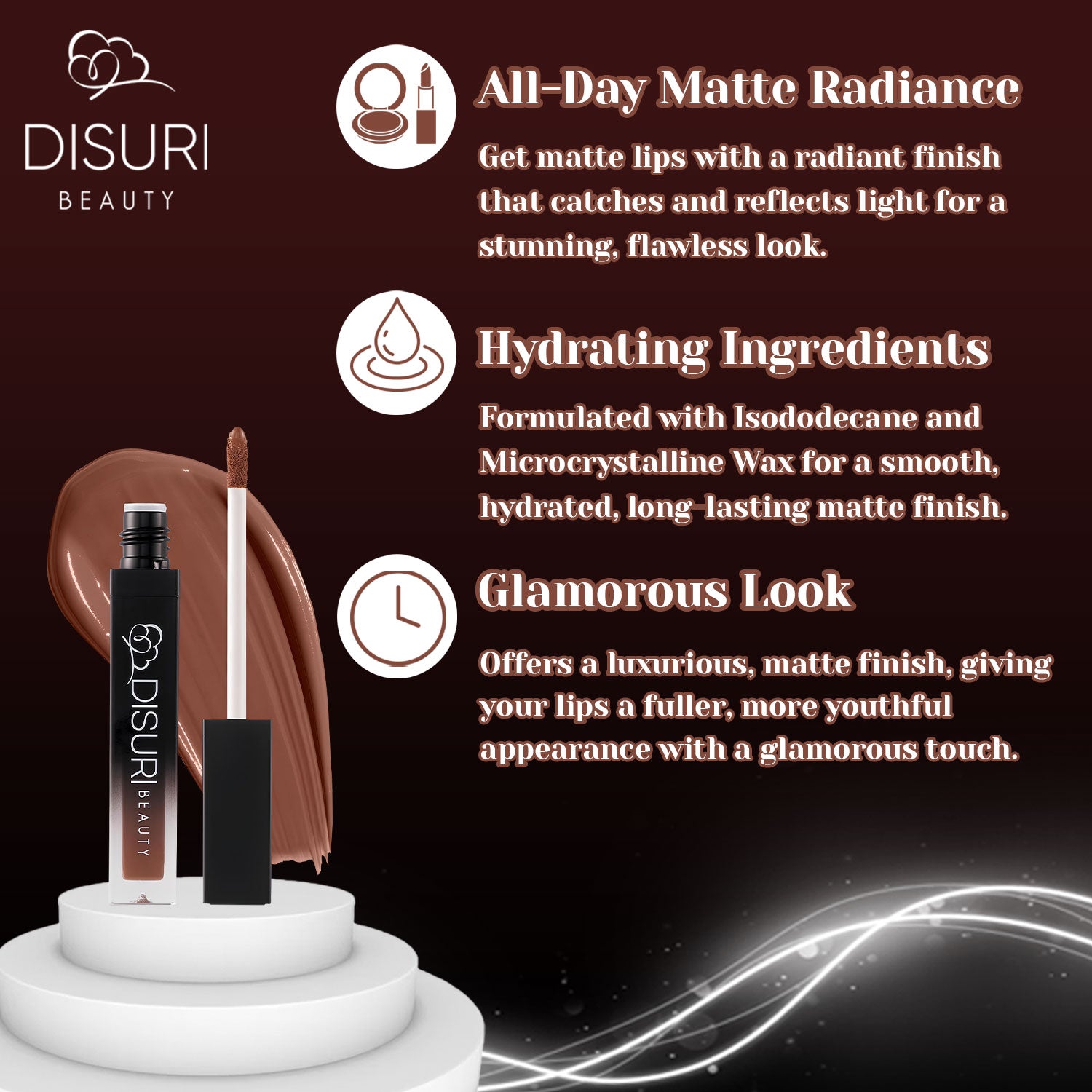 DISURI Beauty Liquid Lipstick - Hazelnut Crush