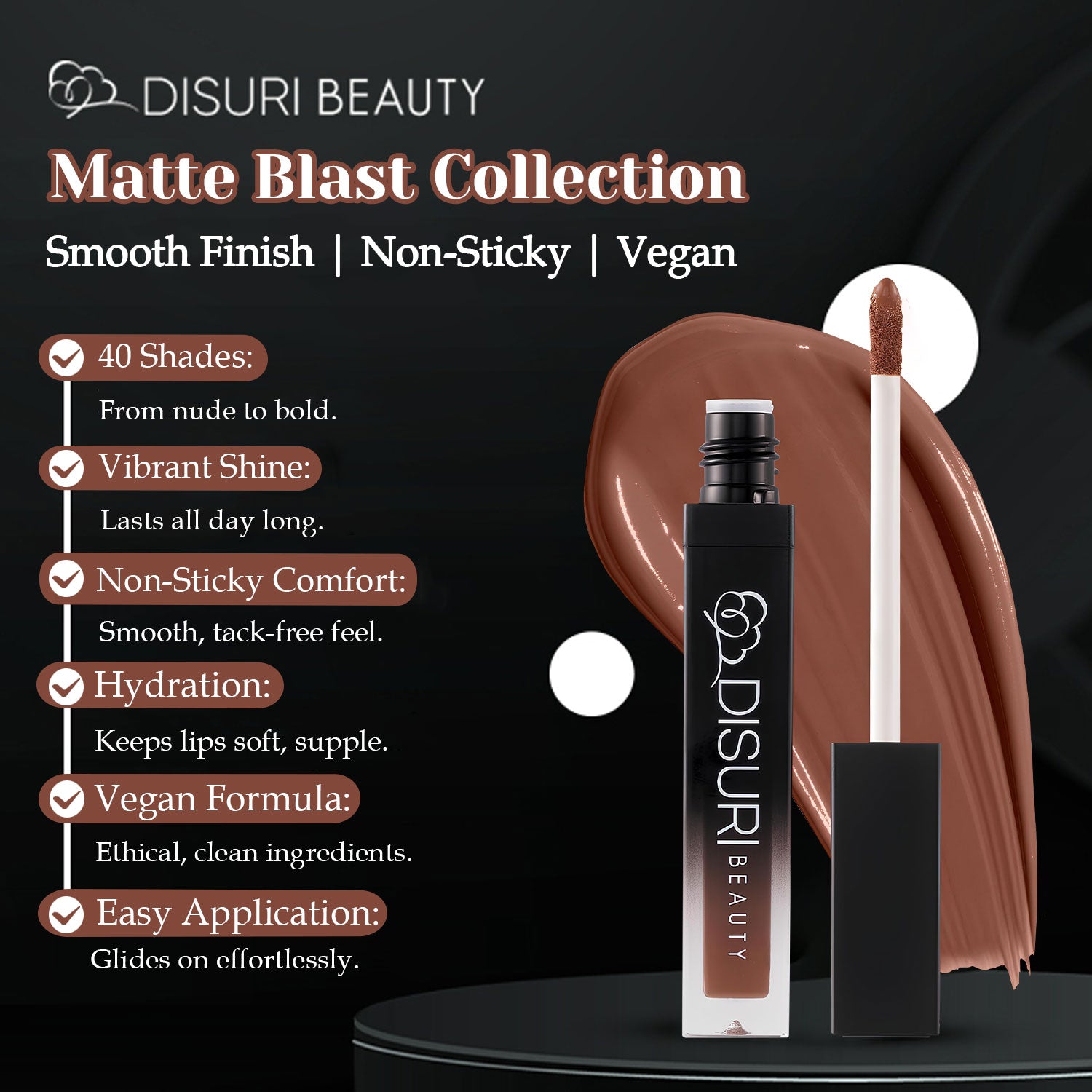 DISURI Beauty Liquid Lipstick - Hazelnut Crush