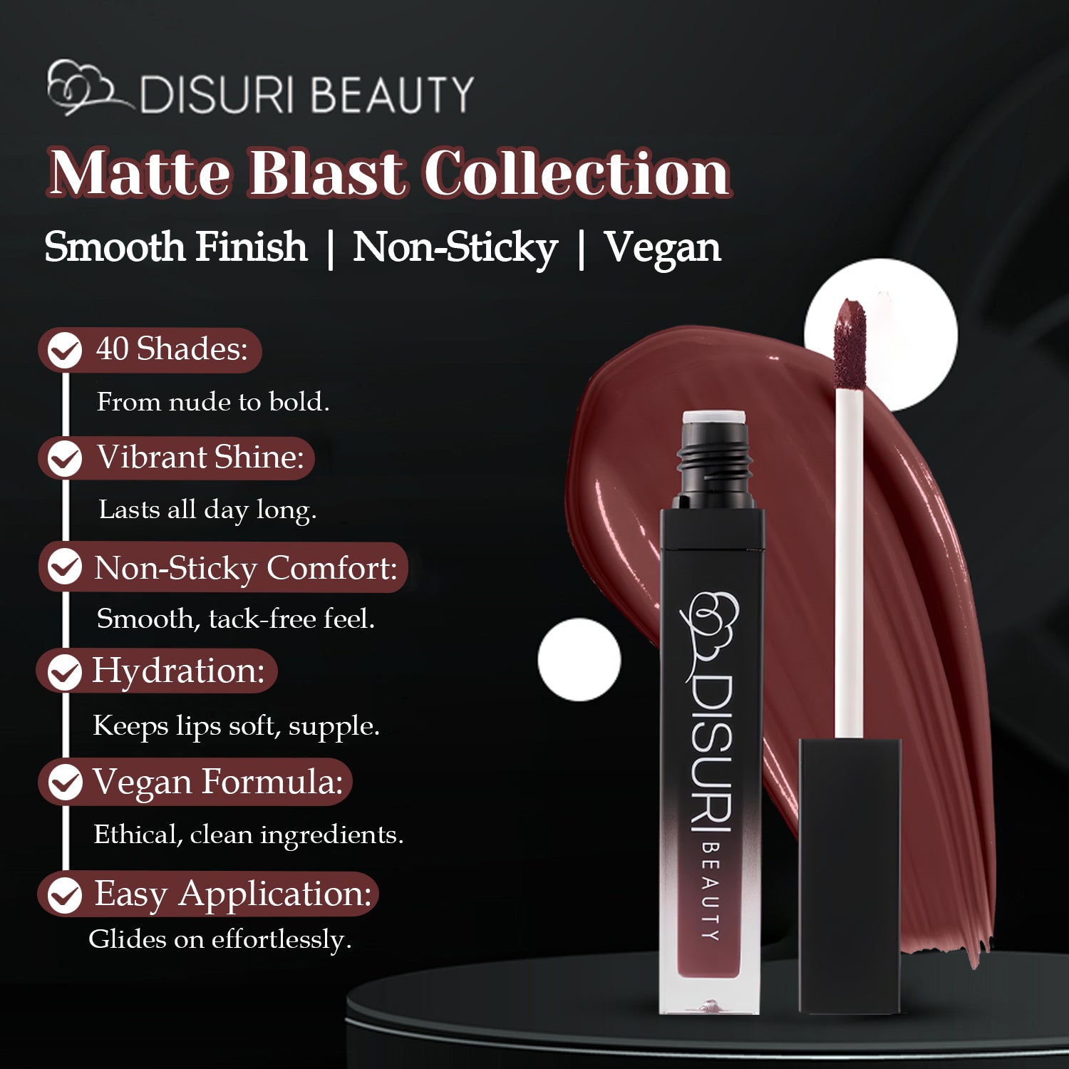 DISURI Beauty Liquid Lipstick - At My Worst