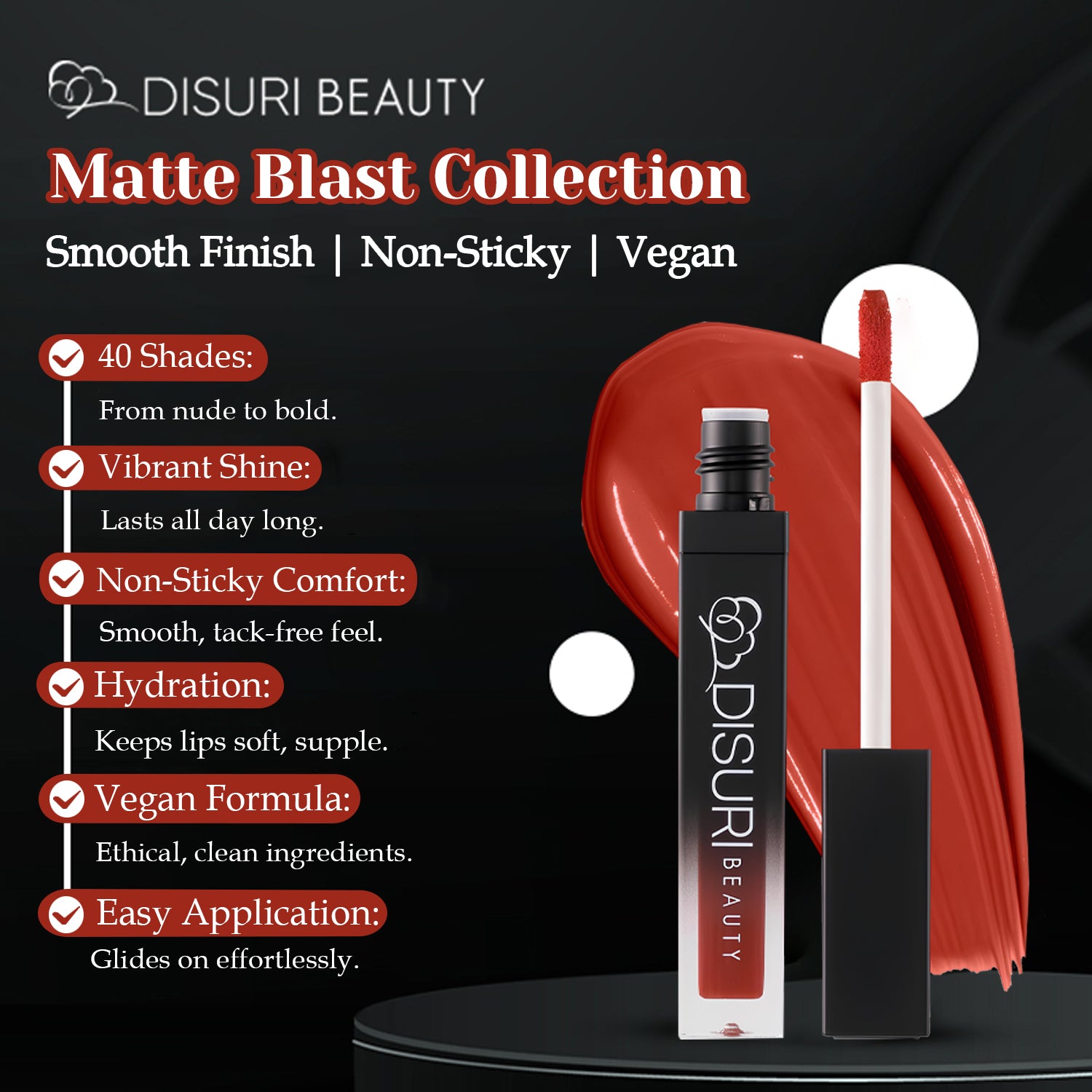 DISURI Beauty Liquid Lipstick - Baddest Girl on The Block