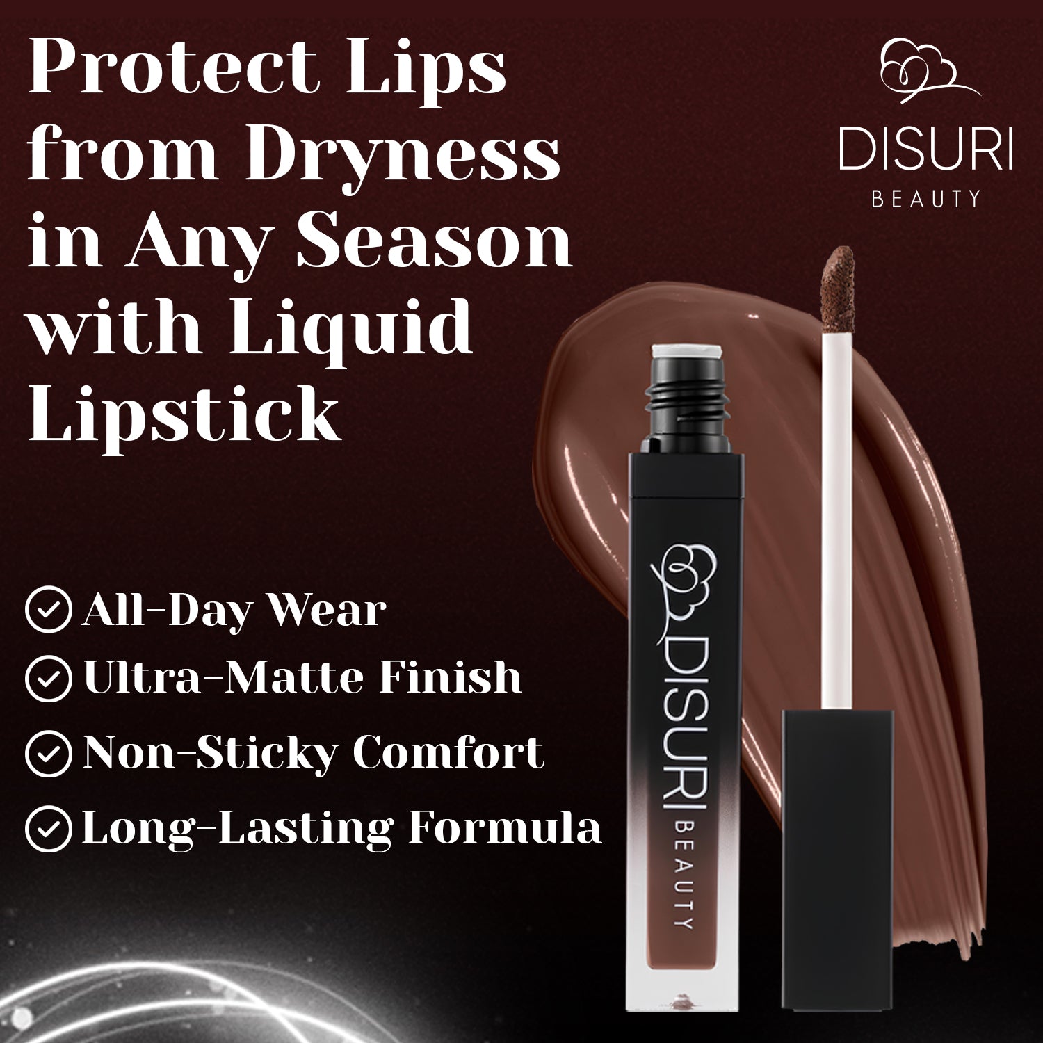 DISURI Beauty Liquid Lipstick - Chocolate Cake