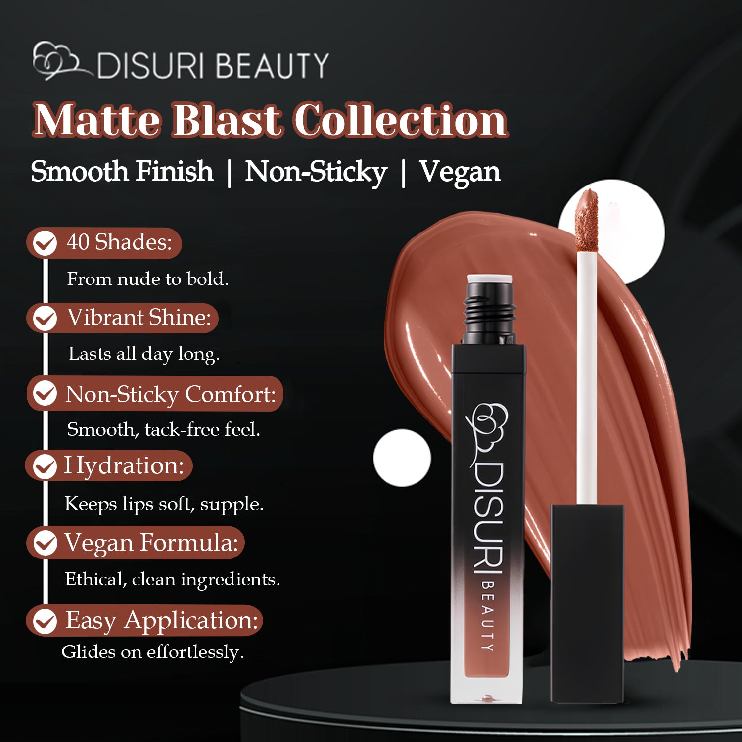 DISURI Beauty Liquid Lipstick - Pretty Girl