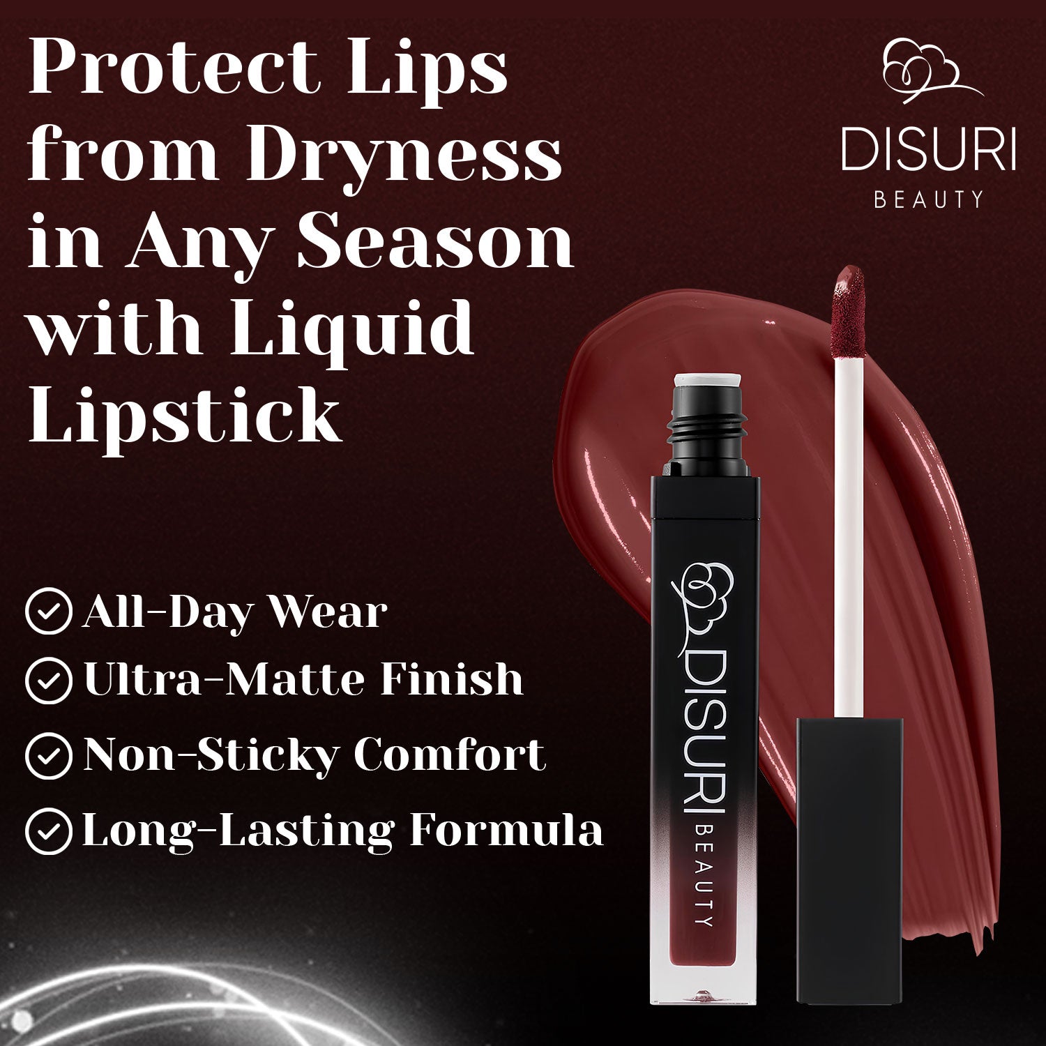 DISURI Beauty Liquid Lipstick - Red Wine