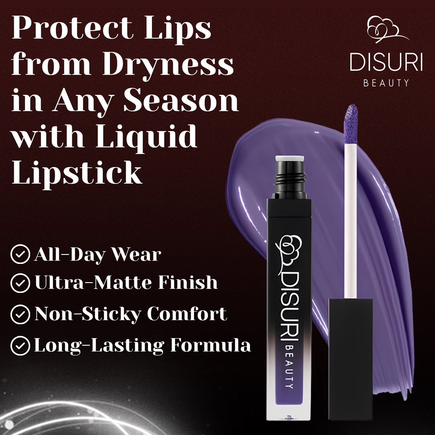 DISURI Beauty Liquid Lipstick - Royal Purple