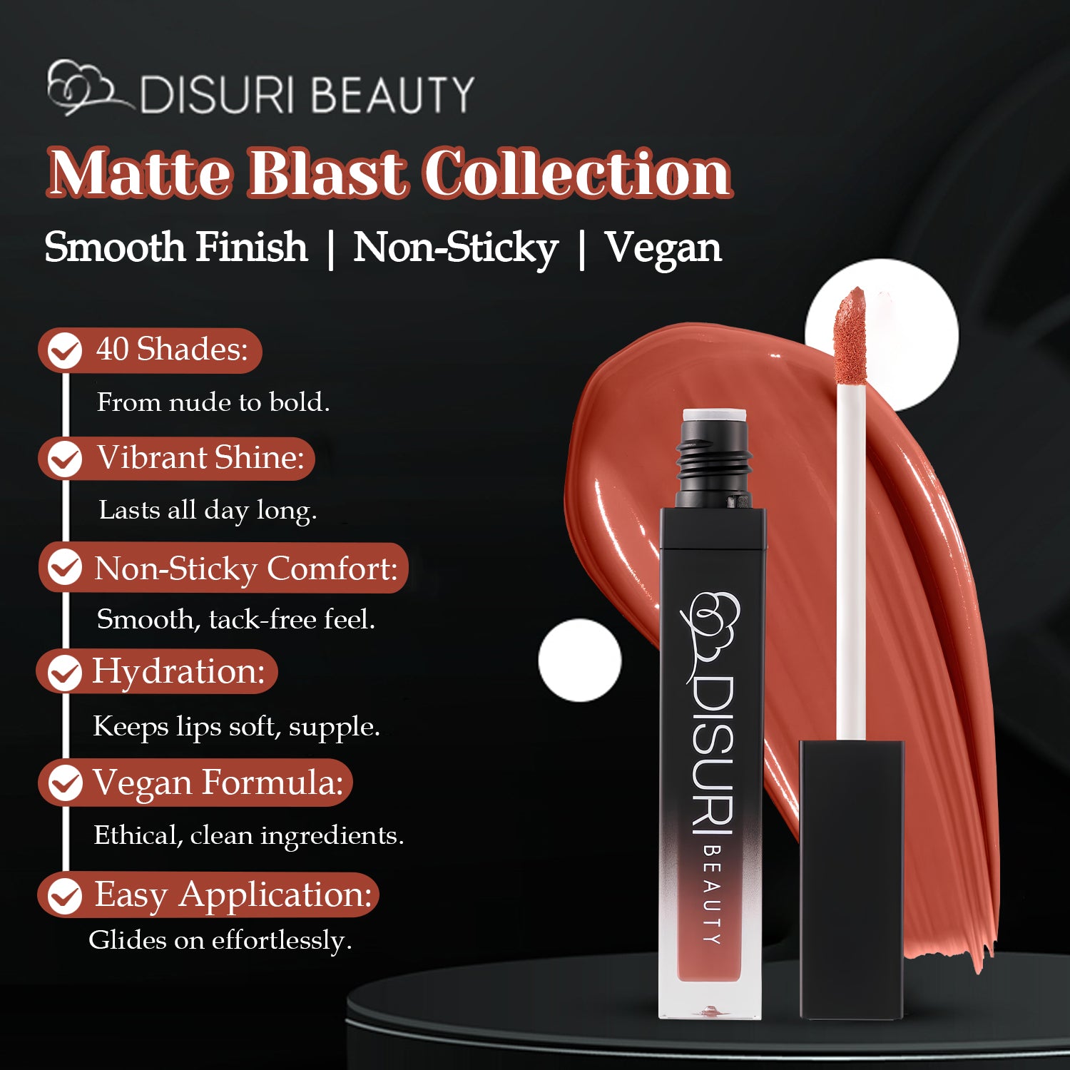 DISURI Beauty Liquid Lipstick - Sneaky & Cute