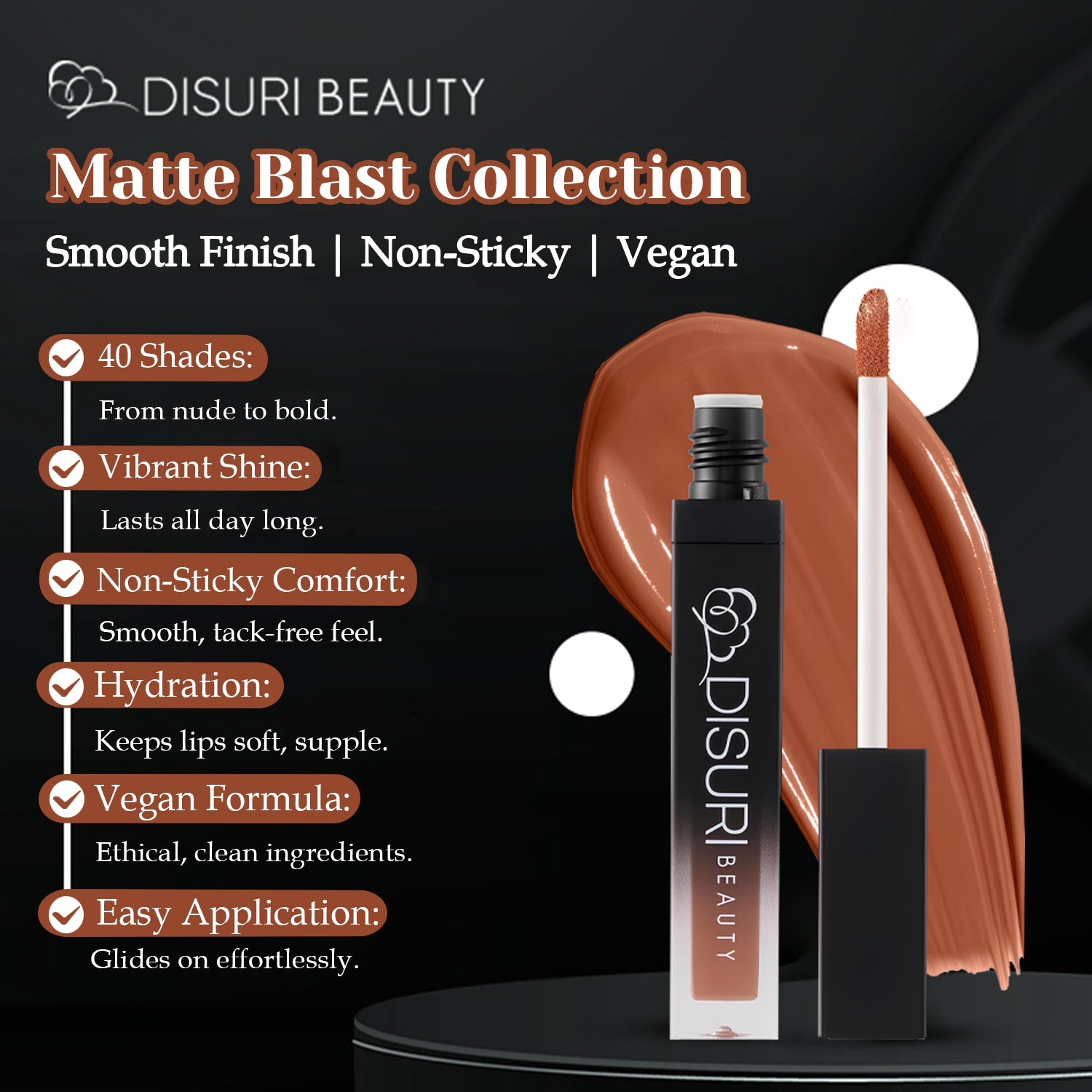 DISURI Beauty Liquid Lipstick - Sweet Honeybun