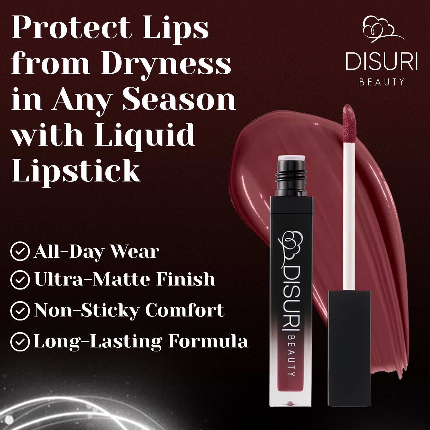 DISURI Beauty Liquid Lipstick - Too Focused