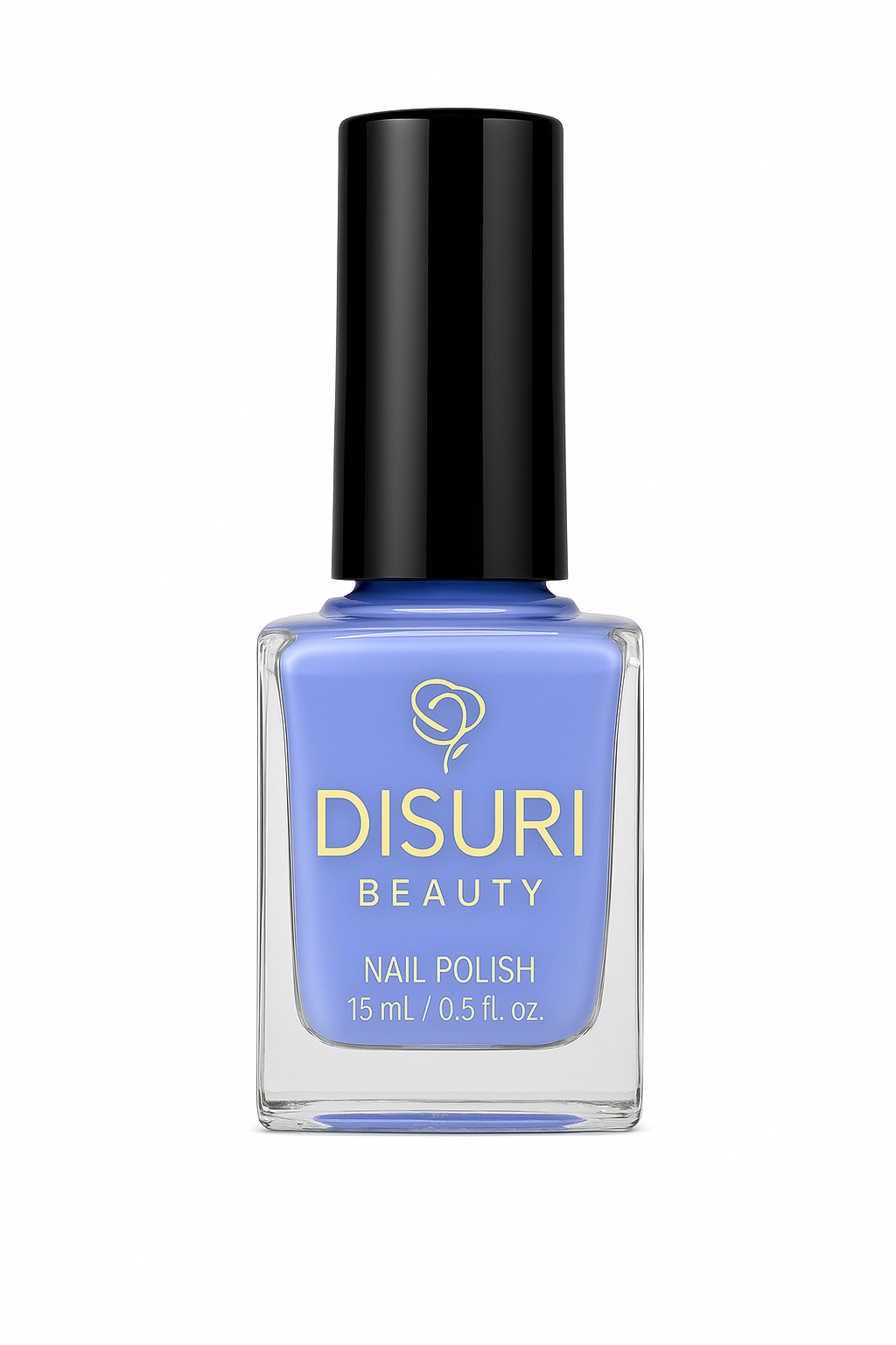 DISURI Beauty Vegan Nail Polish – Violet Skies (#829FDC Lavender Gloss, 15 ml)