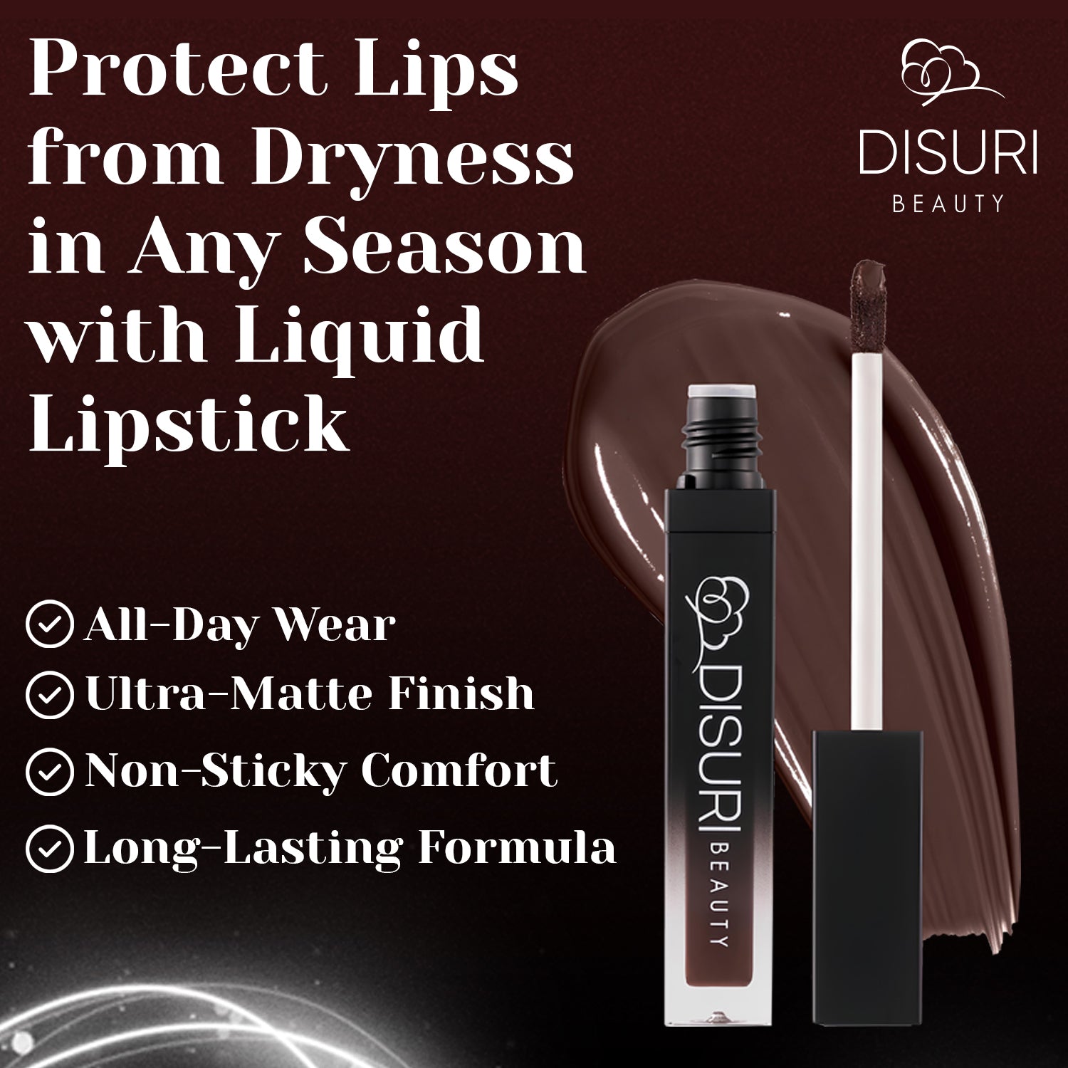 DISURI Beauty Liquid Lipstick - Midnight Mocha