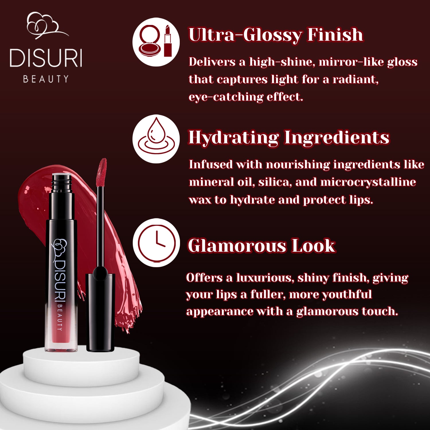 DISURI Beauty Glossy Blast Lip Gloss - No Games Please