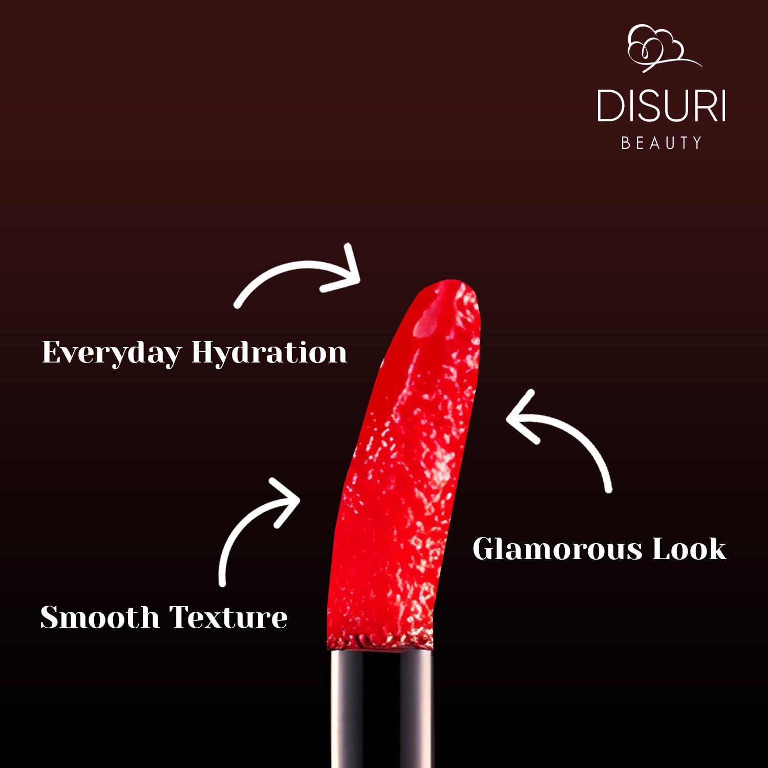 DISURI Beauty Glossy Blast Lip Gloss - Royal Red