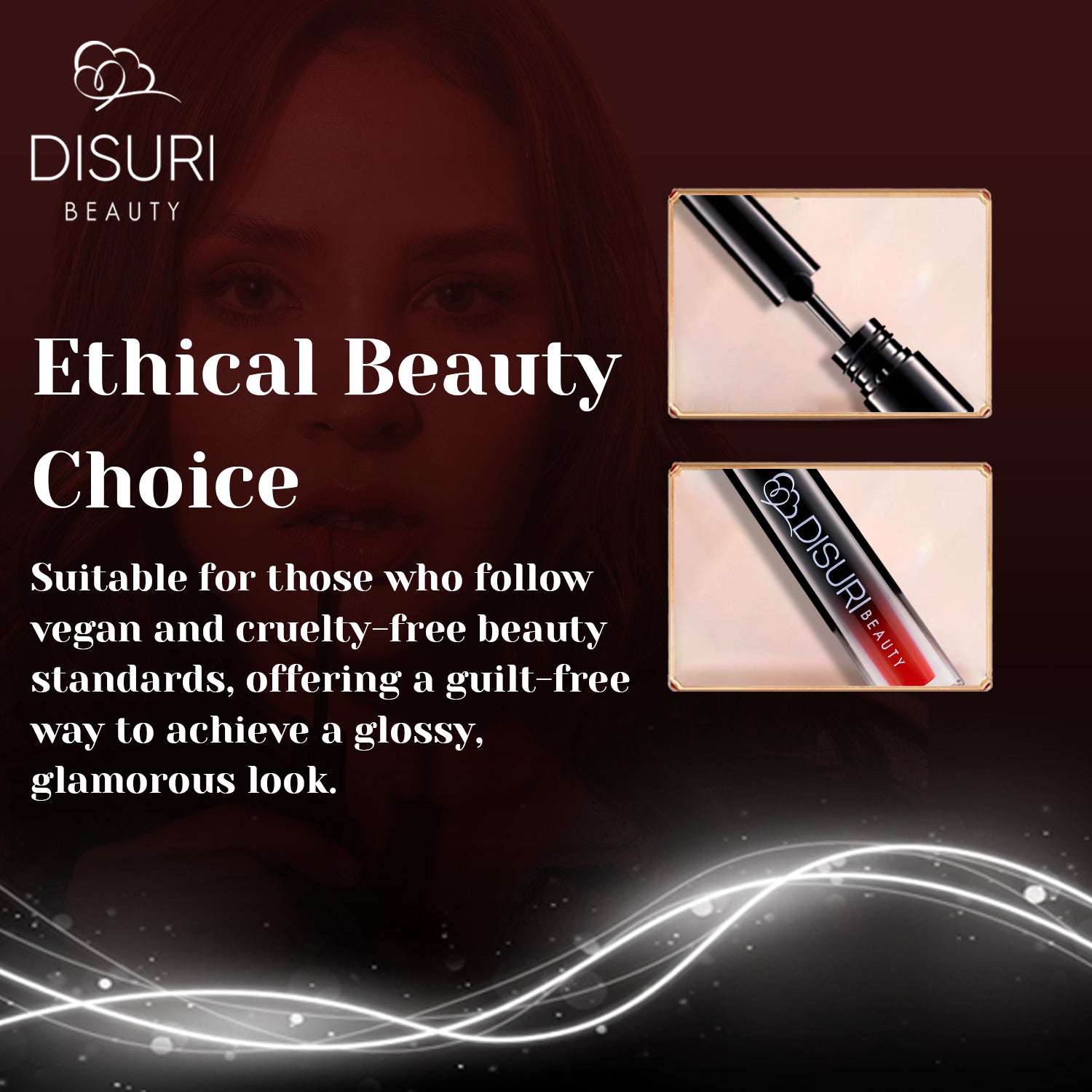 DISURI Beauty Glossy Blast Lip Gloss - Royal Red