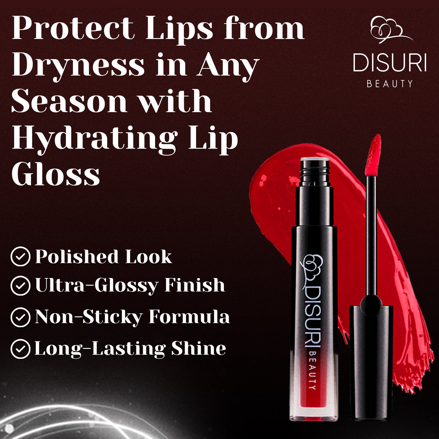 DISURI Beauty Glossy Blast Lip Gloss - Seductive Sin