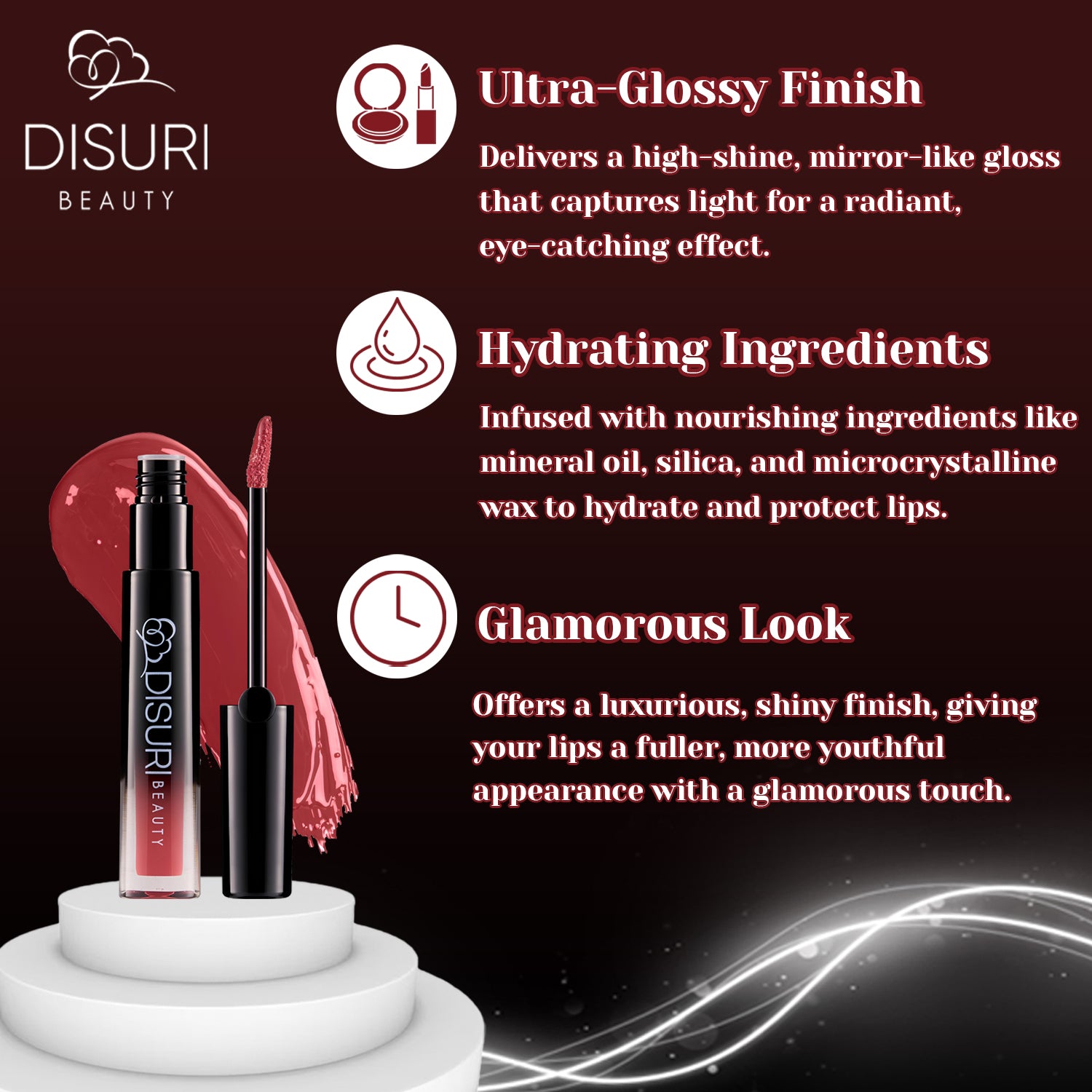 DISURI Beauty Glossy Blast Lip Gloss - Sweet Fantasy