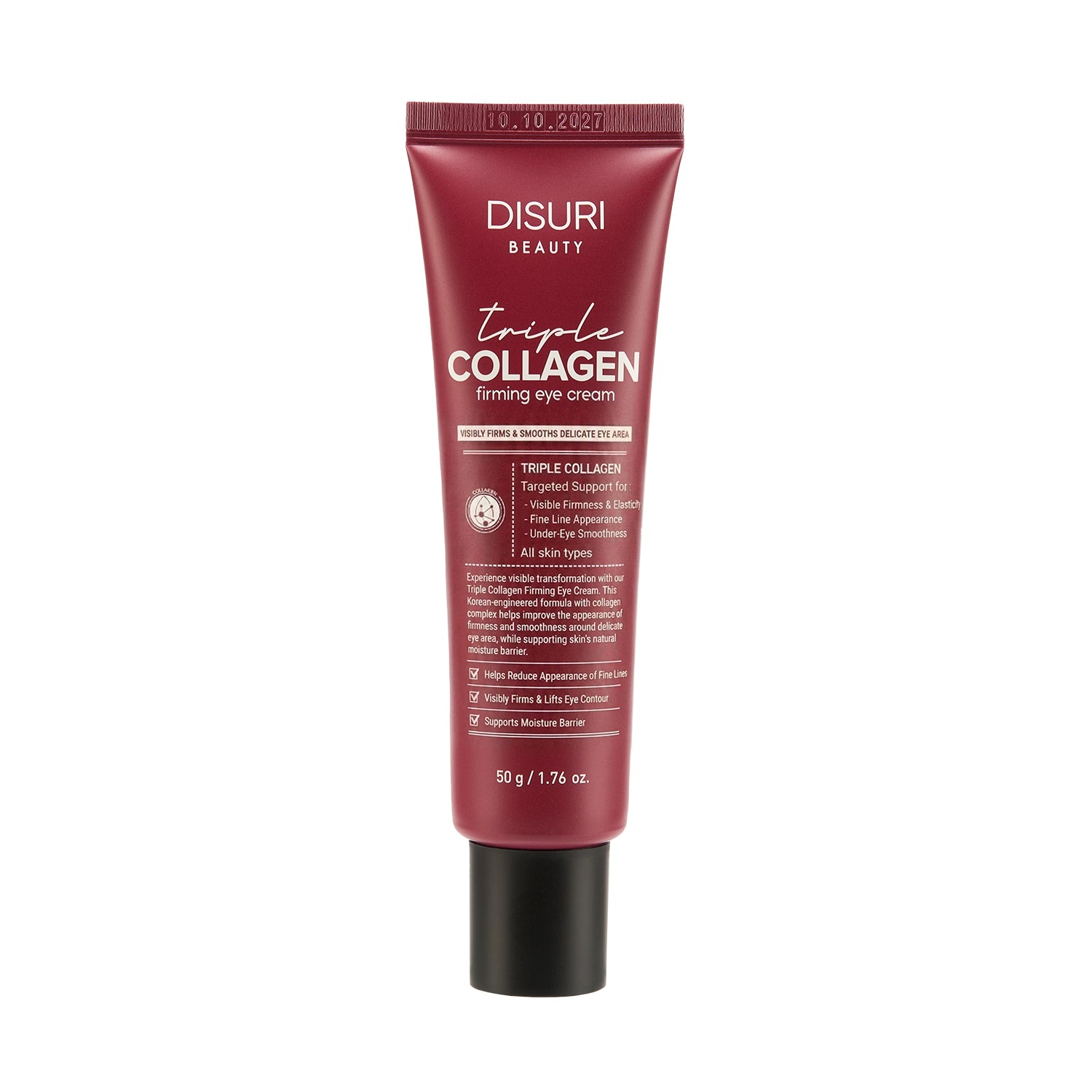 DISURI Beauty Triple Collagen Firming Eye Cream – Anti-Aging Treatment, 1.76 oz