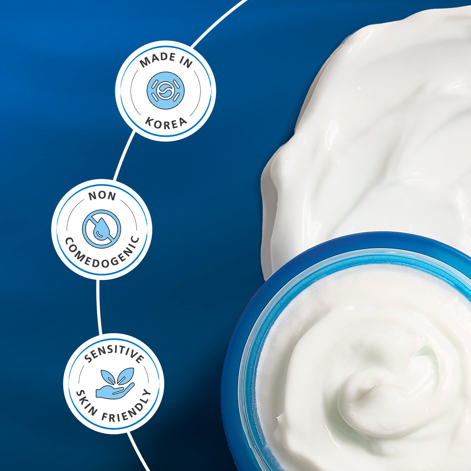 DISURI Hyaluronic Acid Intense Hydration Cream – Korean Barrier-Boosting Moisturizer with Triple HA + 2% Niacinamide