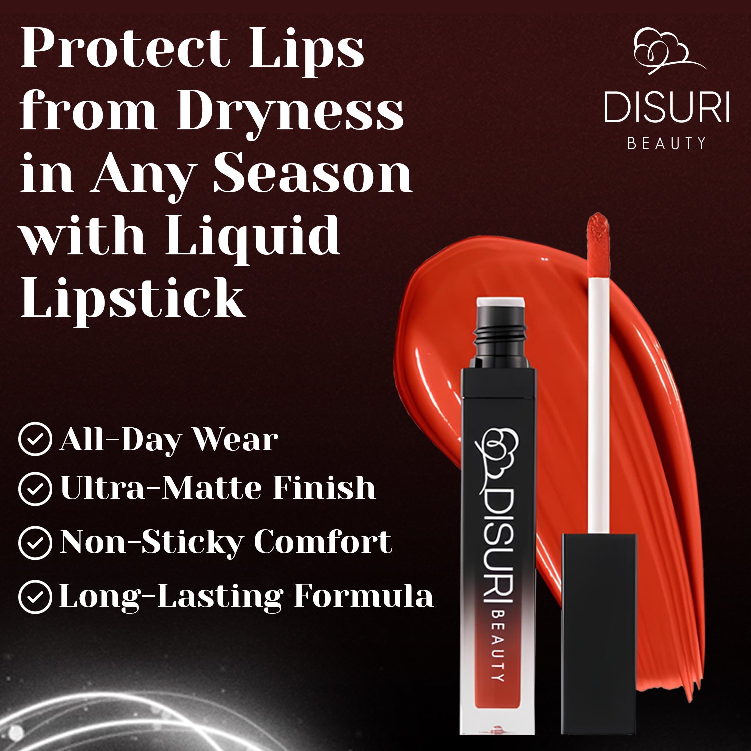 DISURI Beauty Liquid Lipstick - Blood Orange