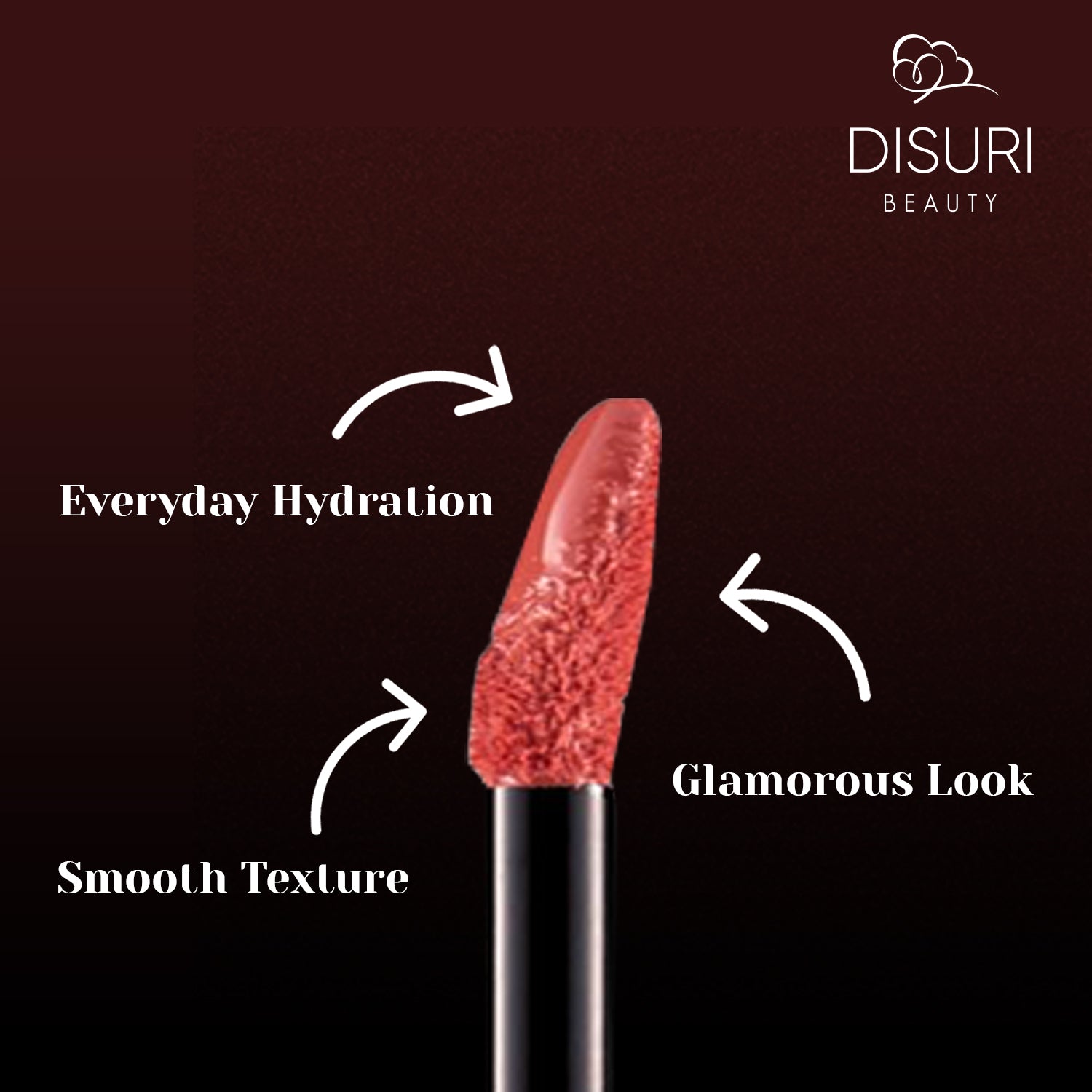 DISURI Beauty Glossy Blast Lip Gloss - Coral Rose