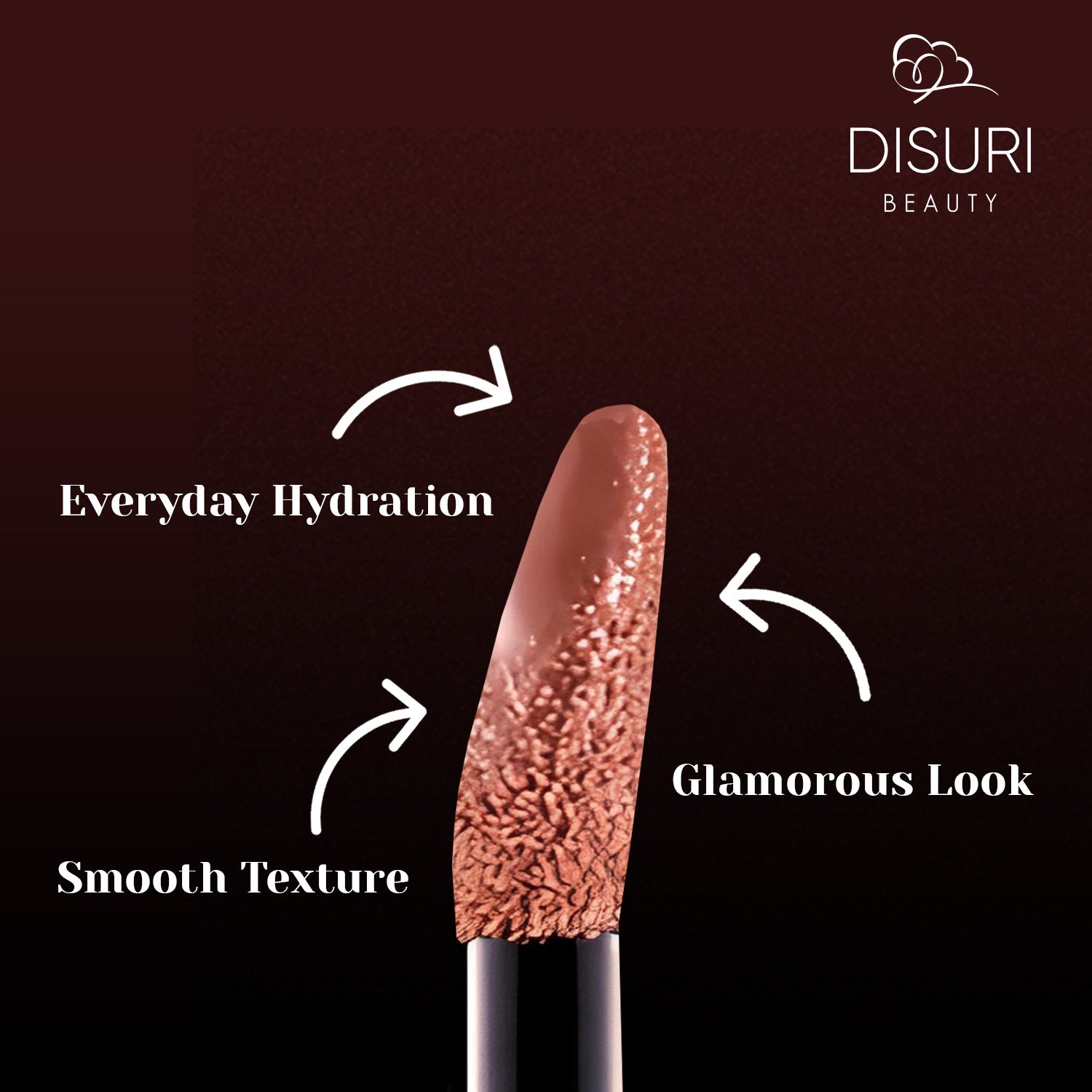 DISURI Beauty Glossy Blast Lip Gloss - Hot Cocoa