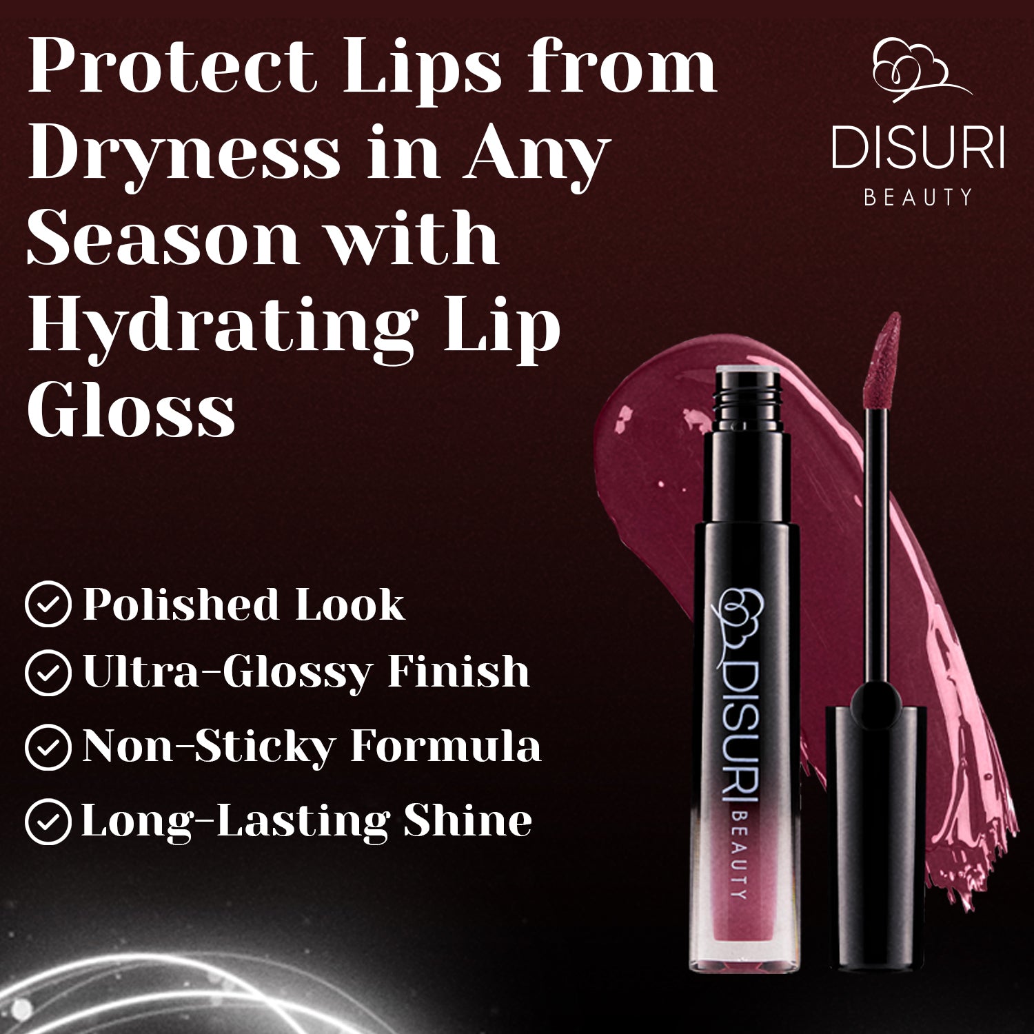 DISURI Beauty Glossy Blast Lip Gloss - Kiss Me