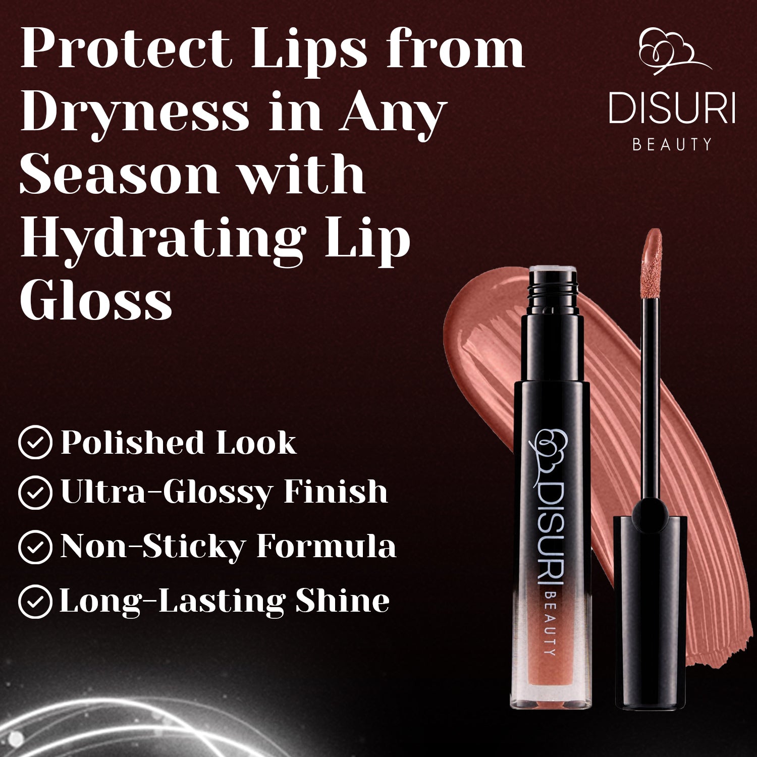 DISURI Beauty Glossy Blast Lip Gloss - Cocoa Crush