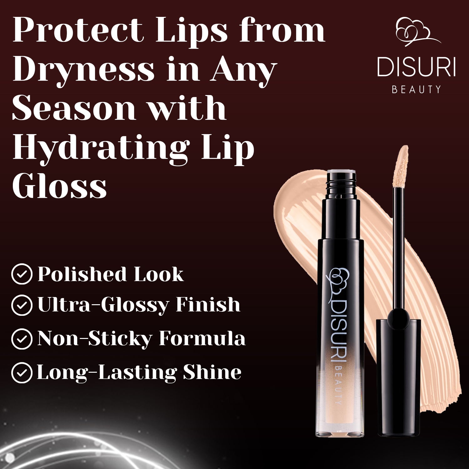 DISURI Beauty Glossy Blast Lip Gloss - Frosted Cake